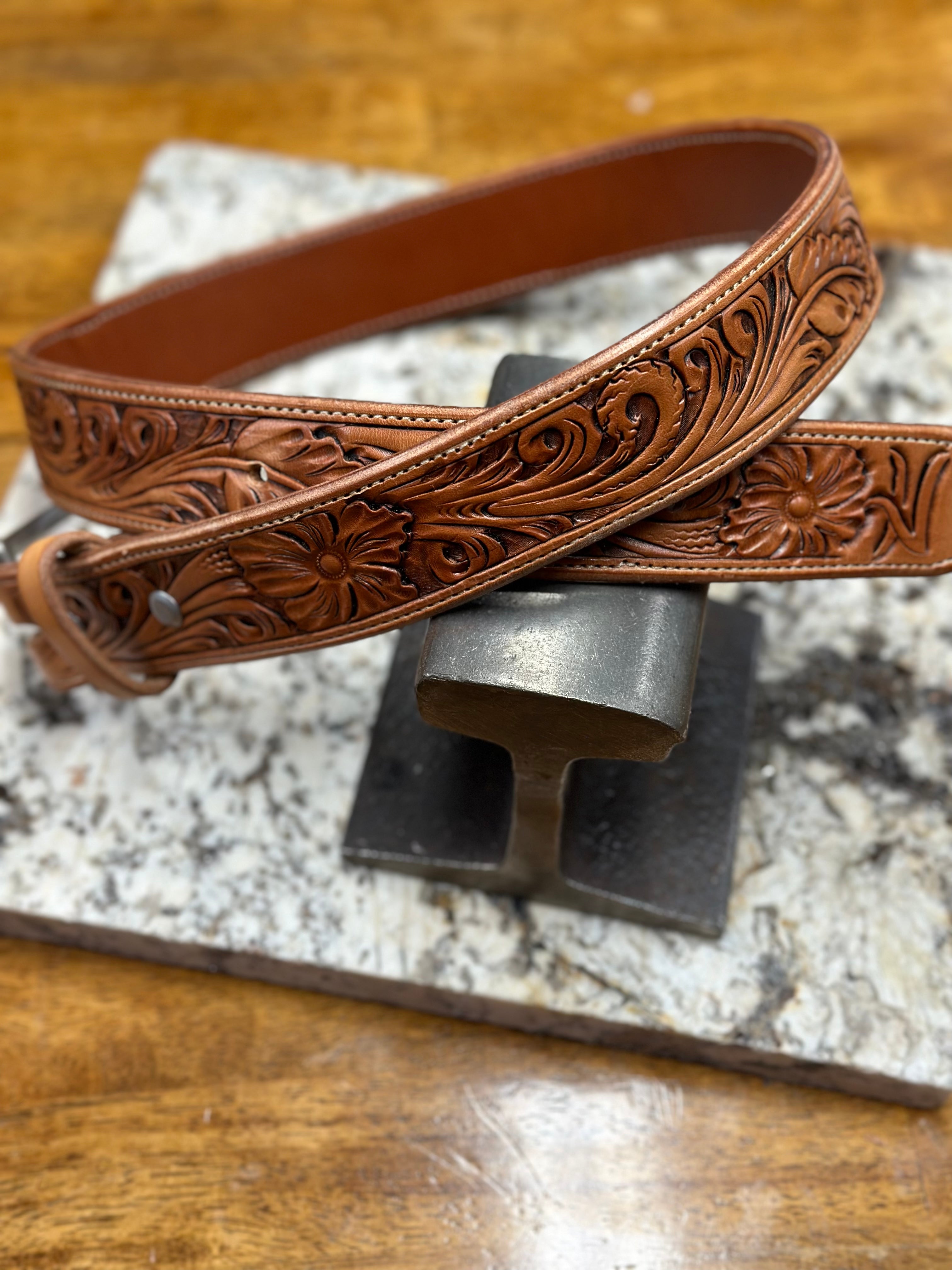 Custom Tooled orders Leather Belt